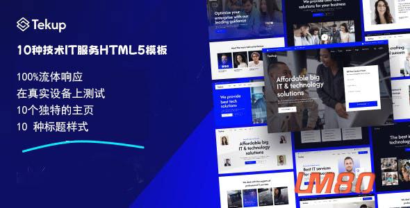 10种技术IT服务HTML5模板 - Tekup